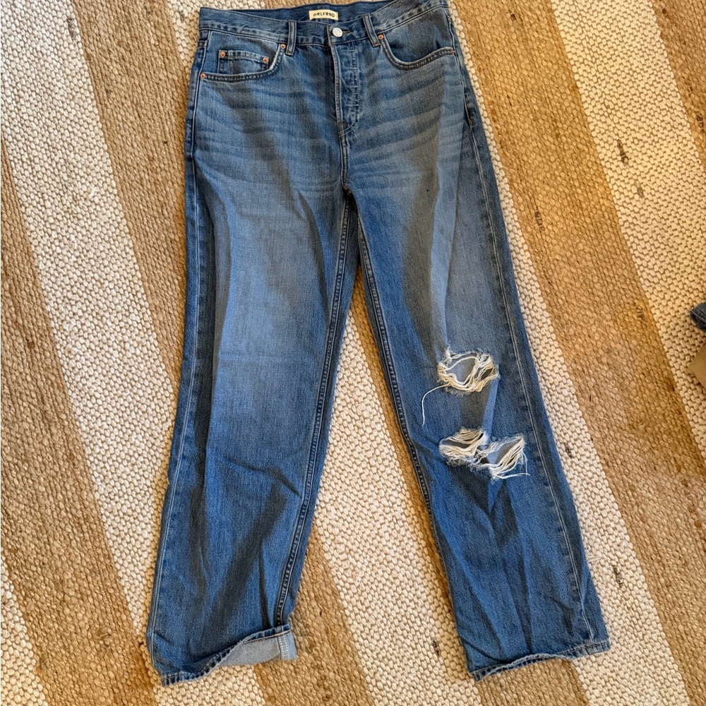 GRLFRND Bella Low Rise Boyfriend Jeans - Blue - Picture 2 of 3